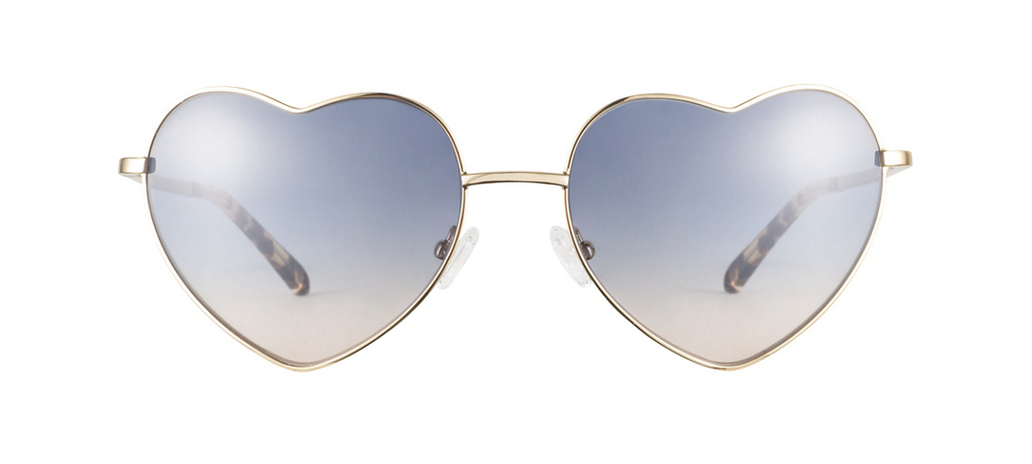 Gold Blue Love Sunglasses